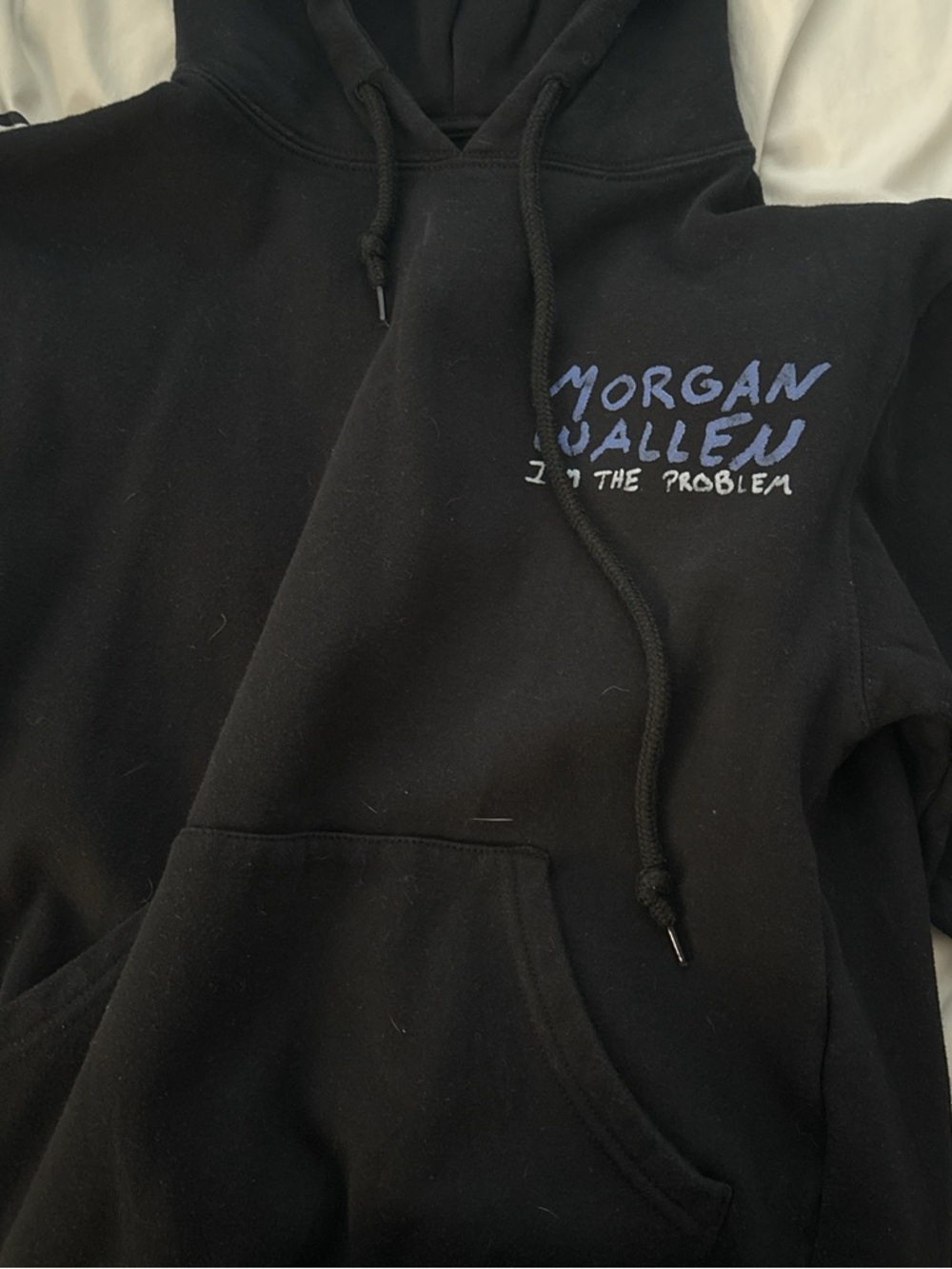 Morgan Wallen Black Graphic Hoodie - Blue Text